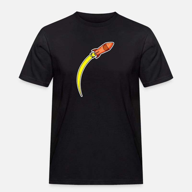 Rocket Orange - Men's Workwear T-Shirt - black
