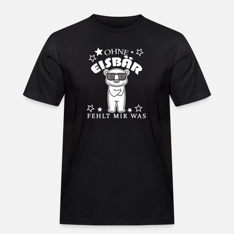 Eisbär Polarbär Bär - Männer Workwear T-Shirt - Schwarz