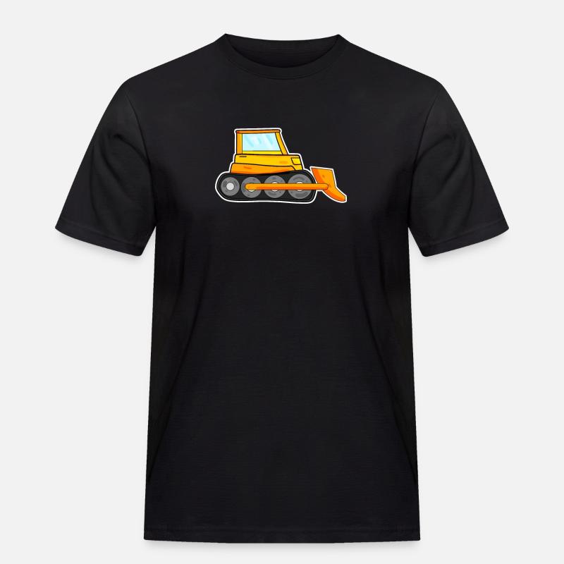 Bagger Baustelle Baggerfahrer - Männer Workwear T-Shirt - Schwarz