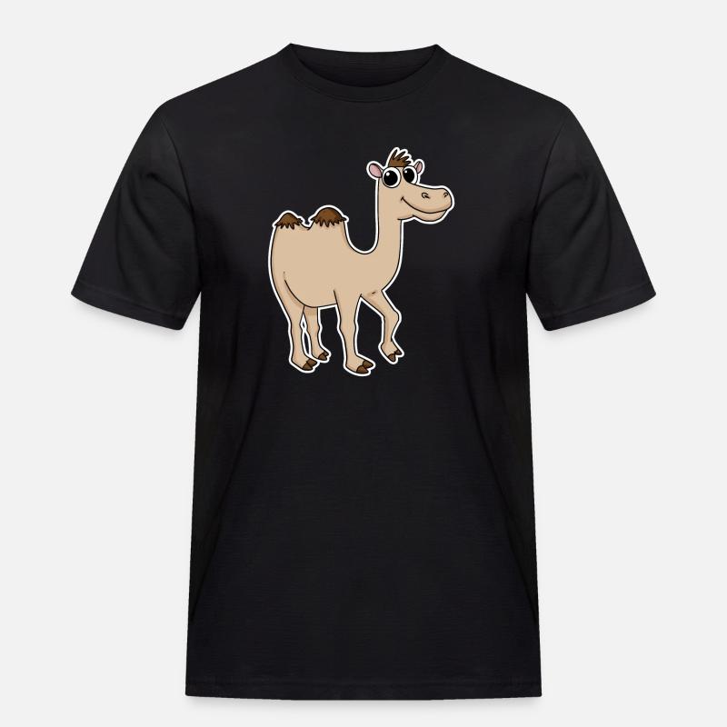 Kamel - Männer Workwear T-Shirt - Schwarz
