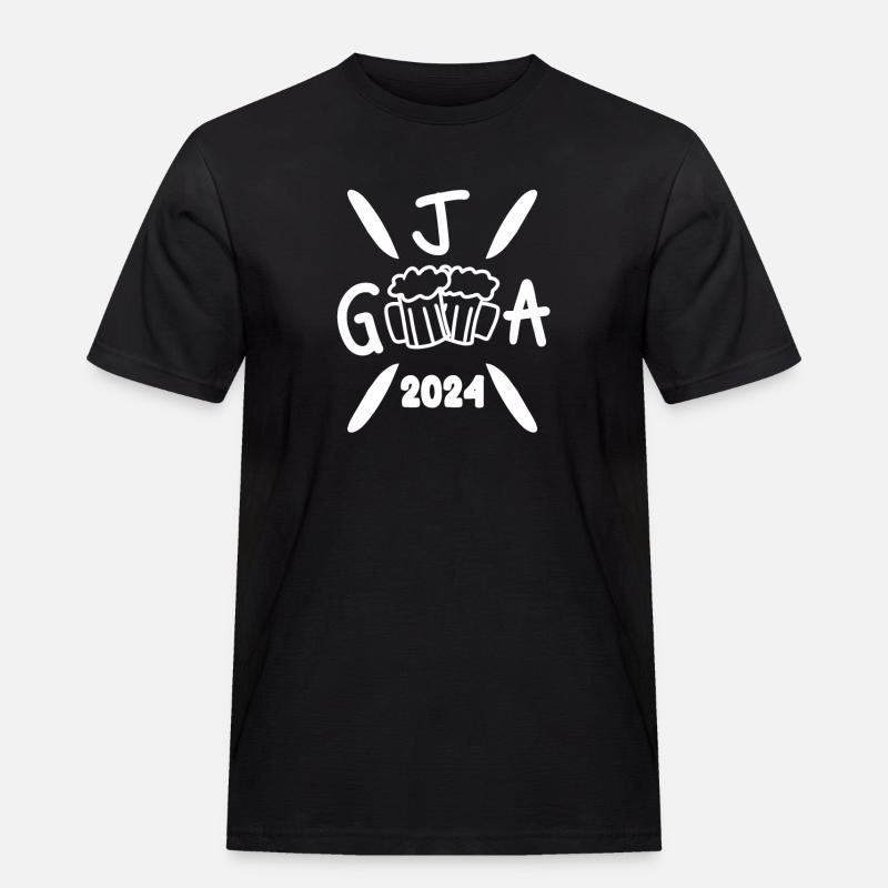 2024 Junggesellenabschied Crew Feier - Männer Workwear T-Shirt - Schwarz