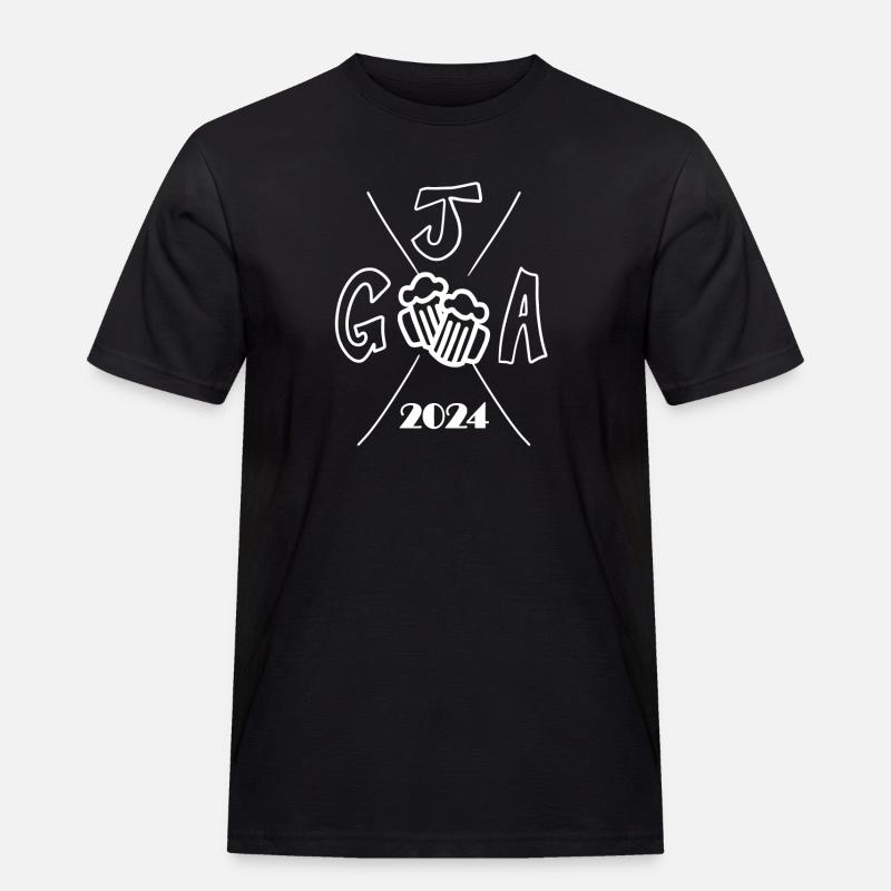 2024 Junggesellenabschied Crew Feier - Männer Workwear T-Shirt - Schwarz