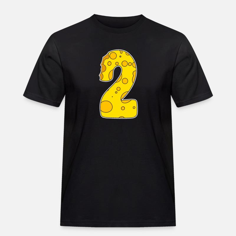 Number 2 - Two - Second - Men's Workwear T-Shirt - black
