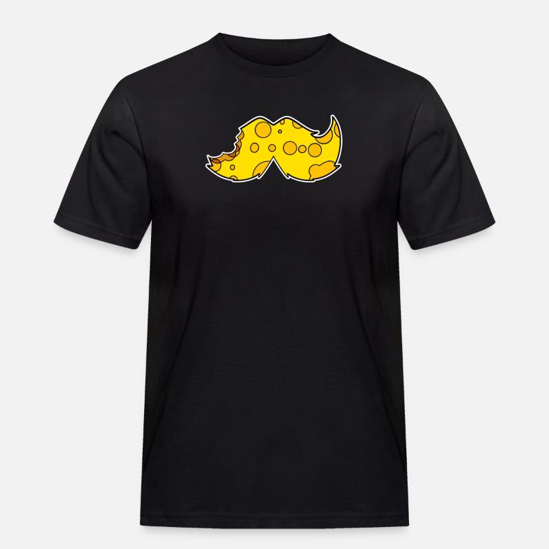 Oberlippenbart Schnurbart Bart Käse - Männer Workwear T-Shirt - Schwarz