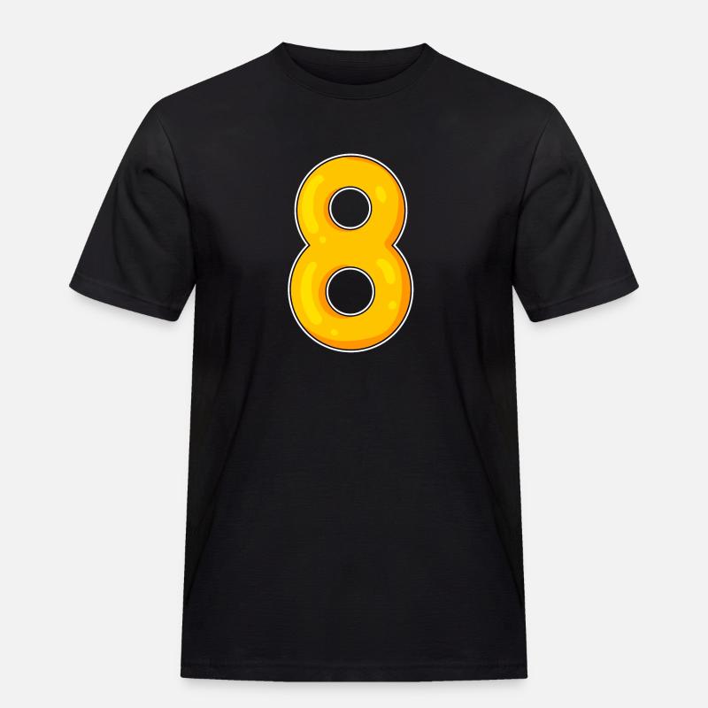 8 Gelb - Männer Workwear T-Shirt - Schwarz