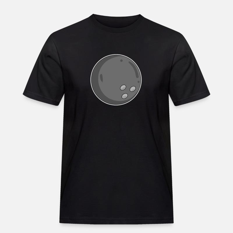 Bowlingkugel Kugel Schwarz - Männer Workwear T-Shirt - Schwarz