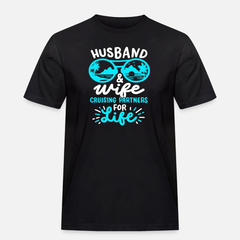 Ehemann Ehefrau Kreuzfahrt - Männer Workwear T-Shirt - Schwarz