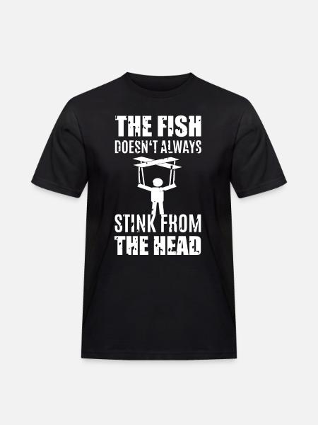 The fish stinks - Men's Workwear T-Shirt - black