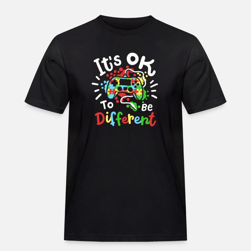 Autismus Bewusstsein - Männer Workwear T-Shirt - Schwarz