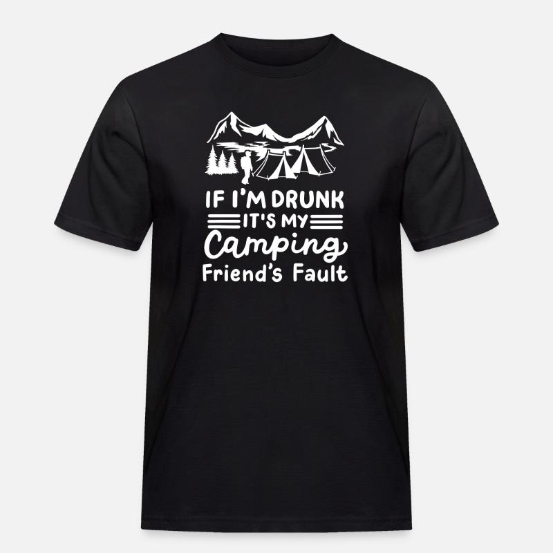Camping Camper - Männer Workwear T-Shirt - Schwarz