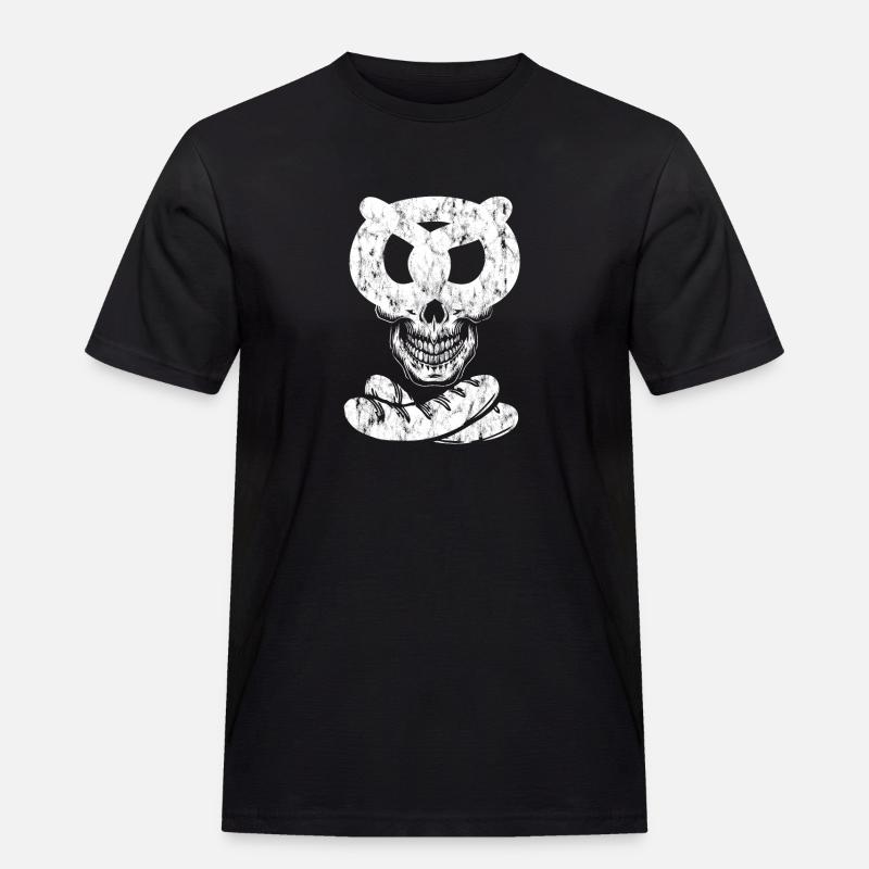 Weißwurst Brezn Skull - Männer Workwear T-Shirt - Schwarz
