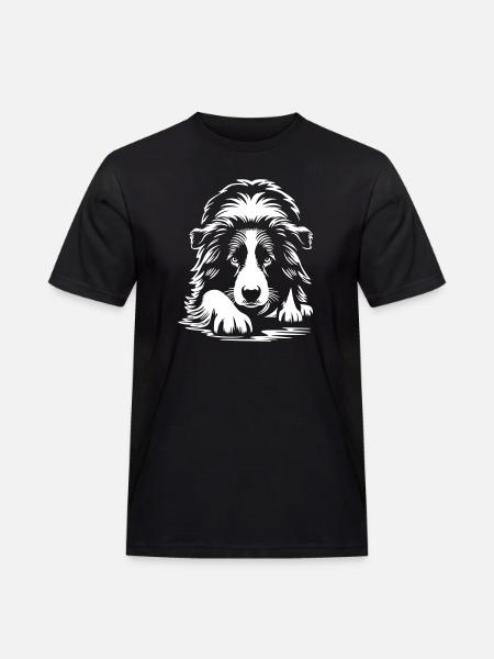 Border Collie "Black Edition" - Men's Workwear T-Shirt - black