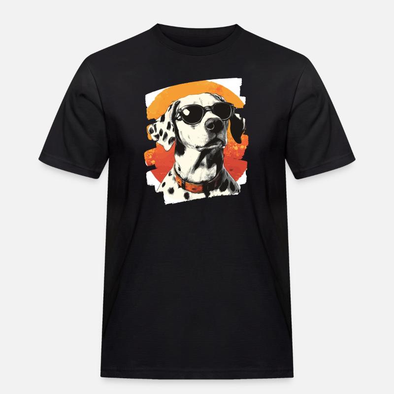 Dalmatiner - Männer Workwear T-Shirt - Schwarz