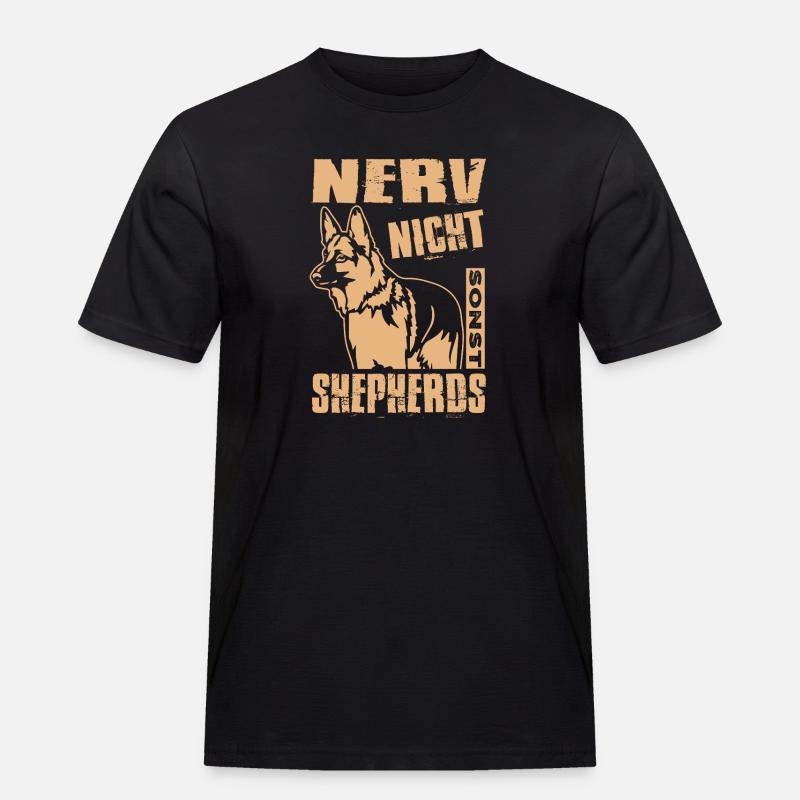 Schäferhund Geschenke Hund Herrchen Gassi - Männer Workwear T-Shirt - Schwarz