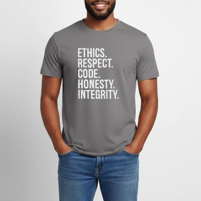 ethics respect code honesty integrity Men's Workwear T-Shirt