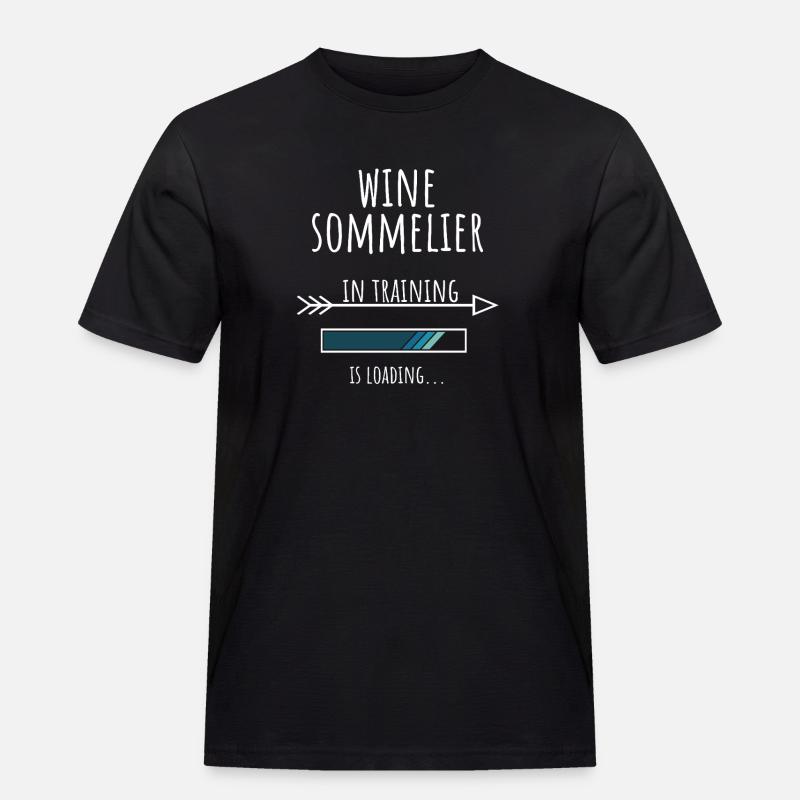 Wine Sommelier Geschenk Beruf Ausbildung - Männer Workwear T-Shirt - Schwarz