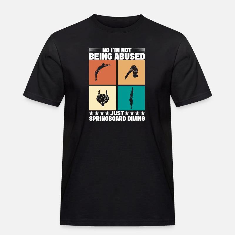 Kunstspringen Turmspringer Sprungbrett - Männer Workwear T-Shirt - Schwarz