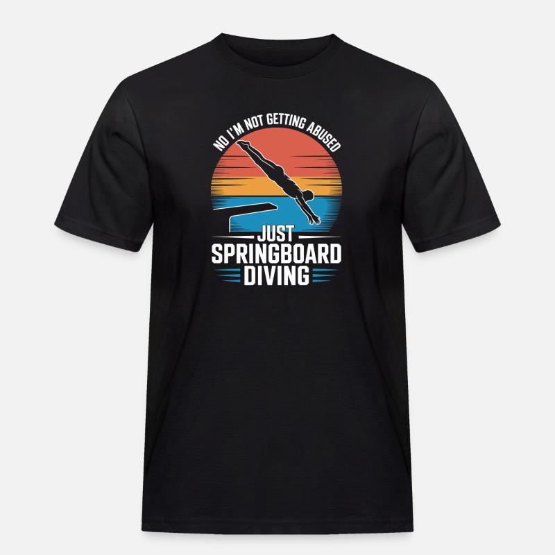 Kunstspringen Turmspringer Sprungbrett - Männer Workwear T-Shirt - Schwarz