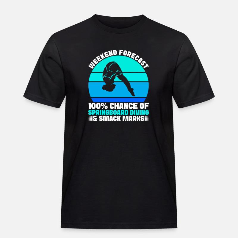 Kunstspringen Turmspringer Sprungbrett - Männer Workwear T-Shirt - Schwarz