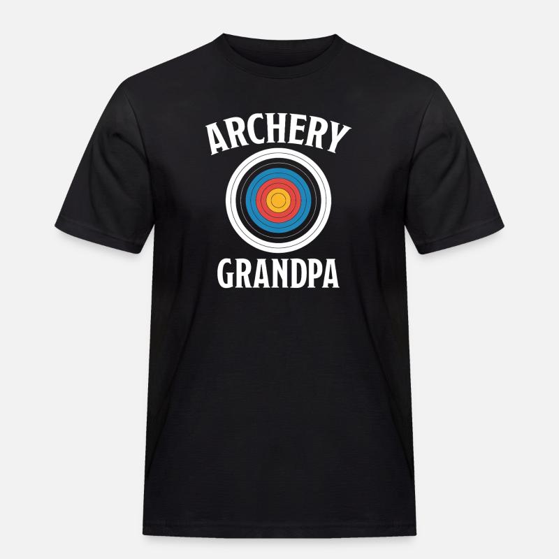 Bogenschießen Spruch Opa Bogenschießen Geschenk - Männer Workwear T-Shirt - Schwarz