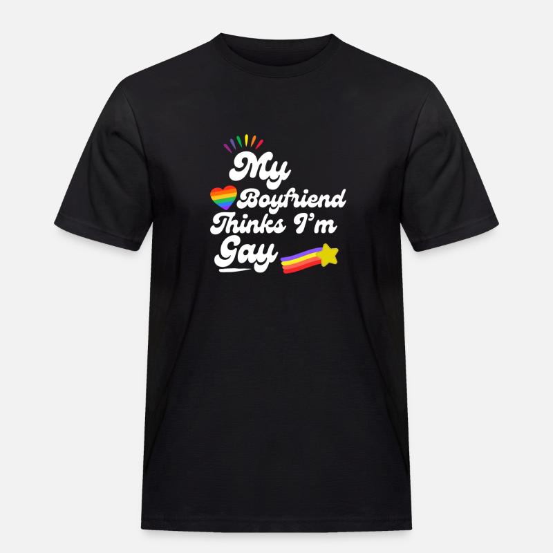 Rainbow Love Pride Statement - Men's Workwear T-Shirt - black
