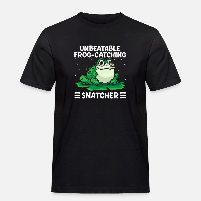 Frog Catcher Unbeatable Frog-Catching Snatcher - Männer Workwear T-Shirt - Schwarz