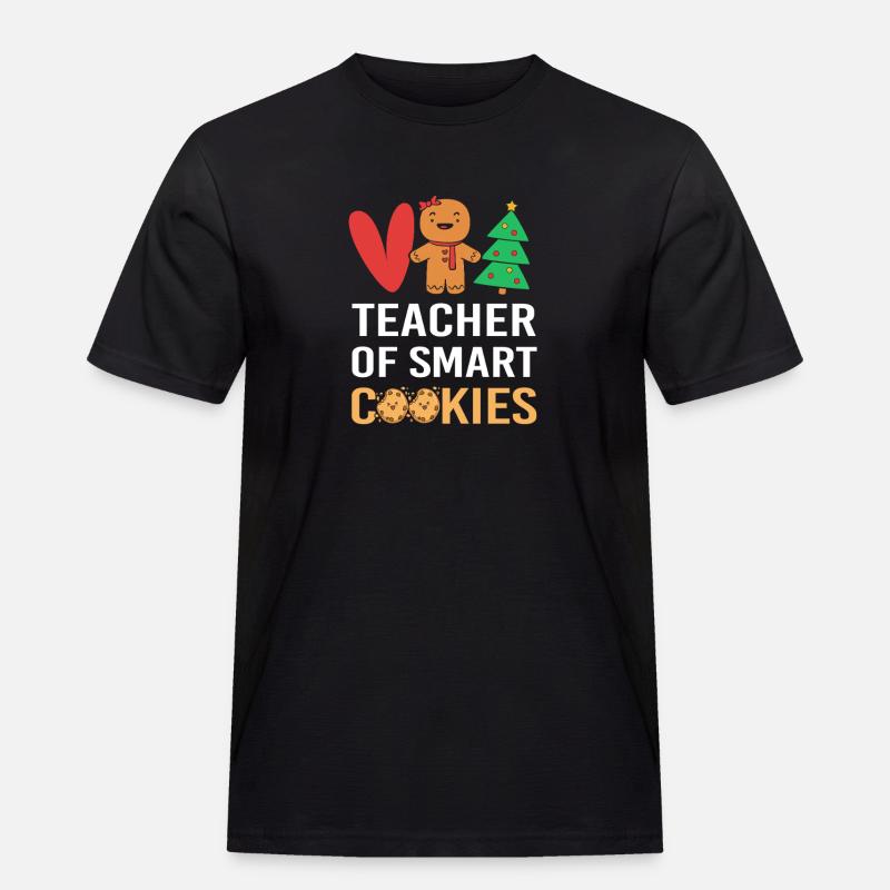 Lebkuchen Weihnachten Lebkuchenmann Gingerbread - Männer Workwear T-Shirt - Schwarz