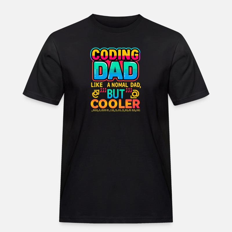 Programmieren Papa Cooler, Programmierer - Männer Workwear T-Shirt - Schwarz
