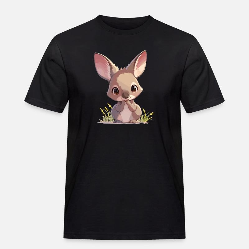 Wallabys Wallaby - Männer Workwear T-Shirt - Schwarz