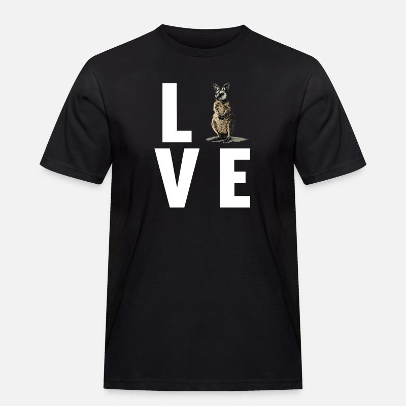 Wallabys Wallaby - Männer Workwear T-Shirt - Schwarz
