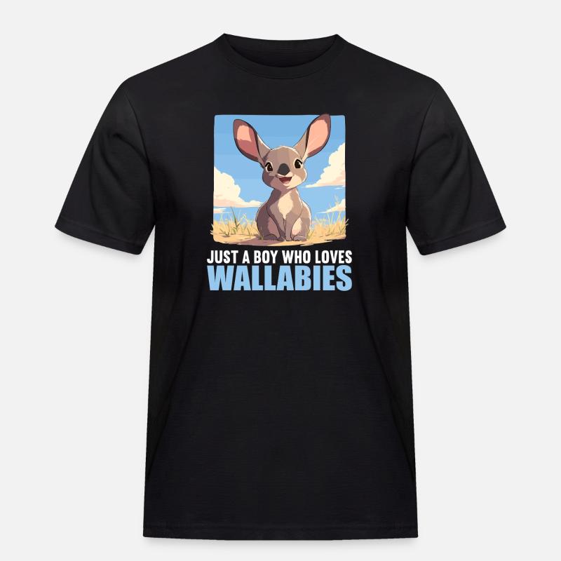 Wallabys Wallaby - Männer Workwear T-Shirt - Schwarz