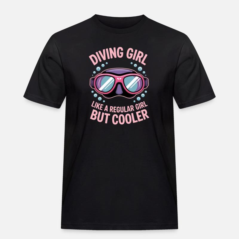 Tauchen Spruch Mädchen Lustiges Tauchen Geschenk - Männer Workwear T-Shirt - Schwarz