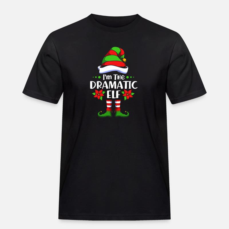 Elfe Elf Weihnachtsgeschenk Dramaqueen Drama - Männer Workwear T-Shirt - Schwarz