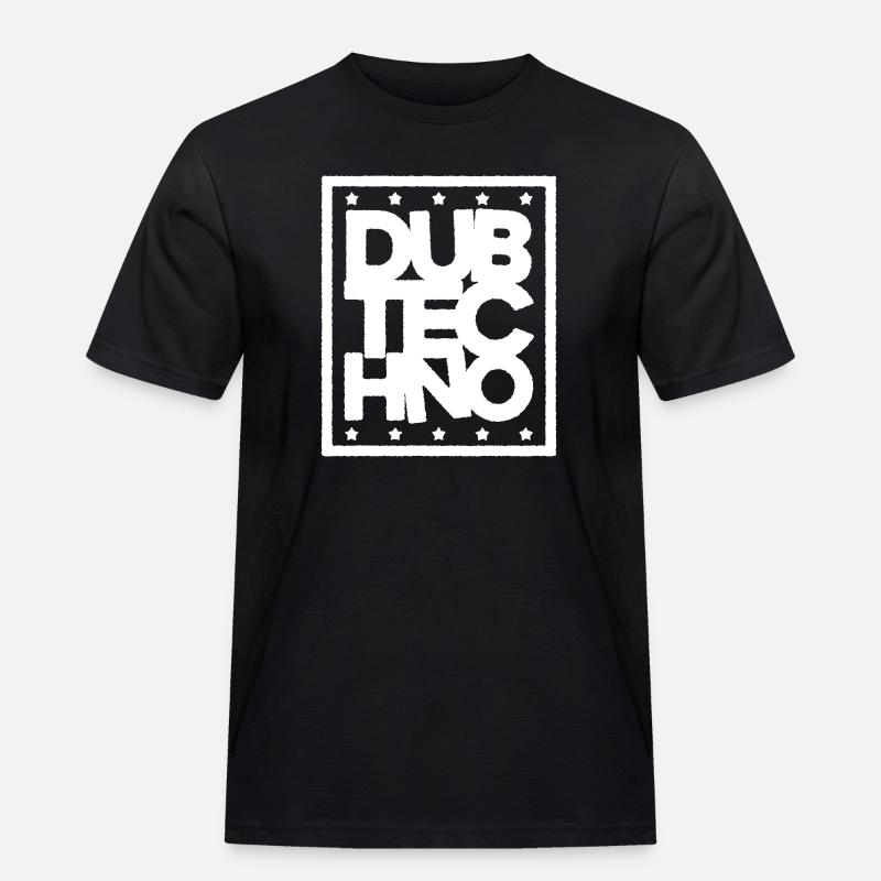 Dub Techno Light Edition - Männer Workwear T-Shirt - Schwarz