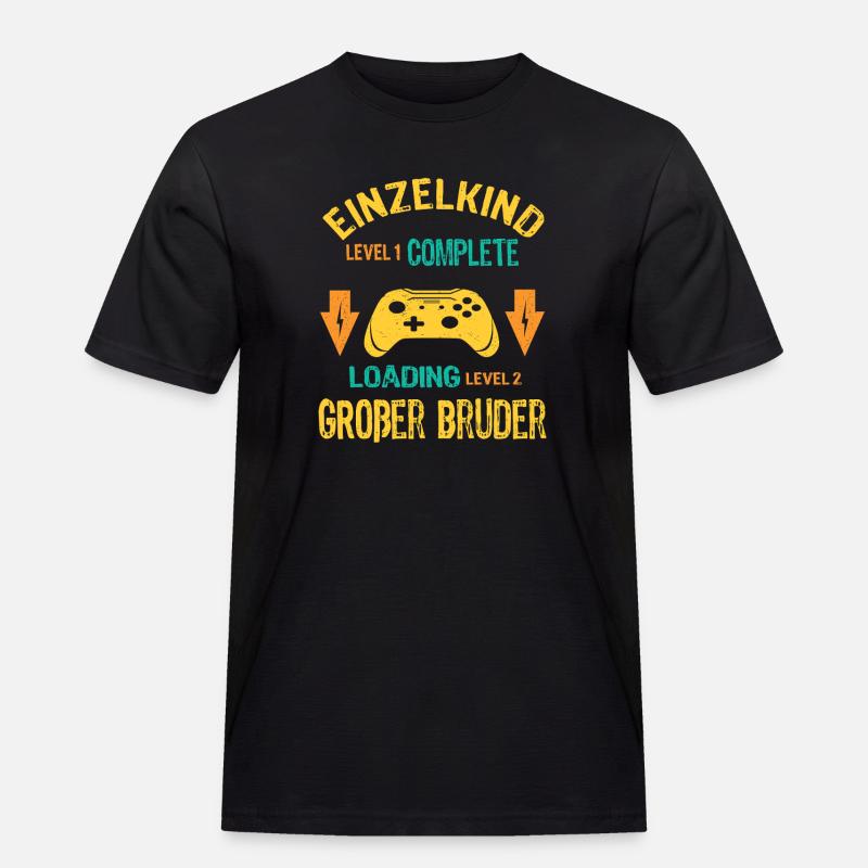Einzelkind Complete - Loading Großer Bruder 2026 - Männer Workwear T-Shirt - Schwarz