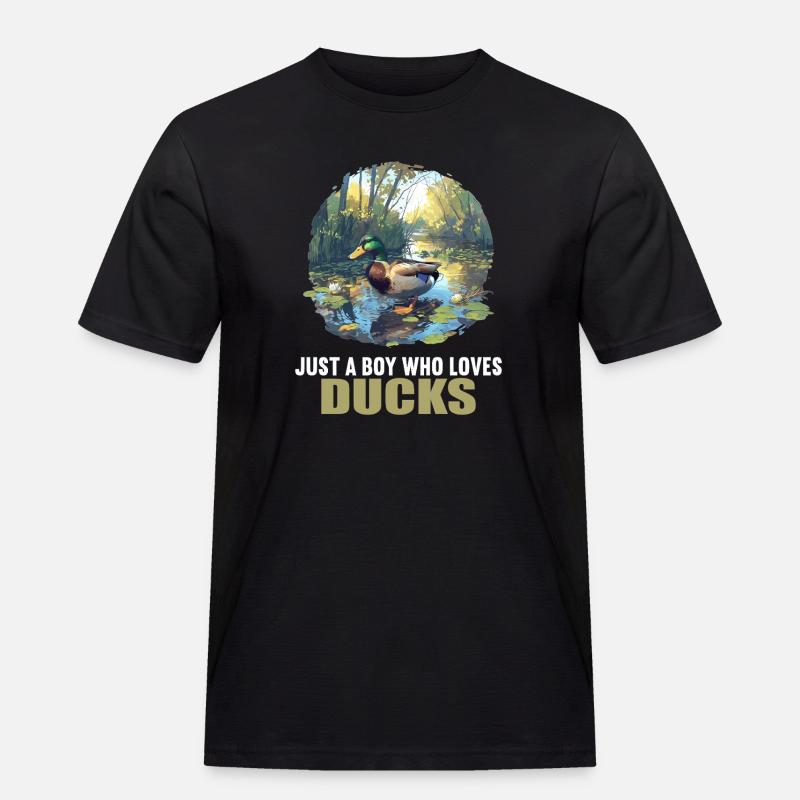 Enten Ente - Männer Workwear T-Shirt - Schwarz