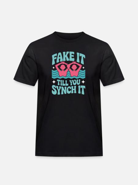 Synchronschwimmen Kunstschwimmen Wassersport - Männer Workwear T-Shirt - Schwarz
