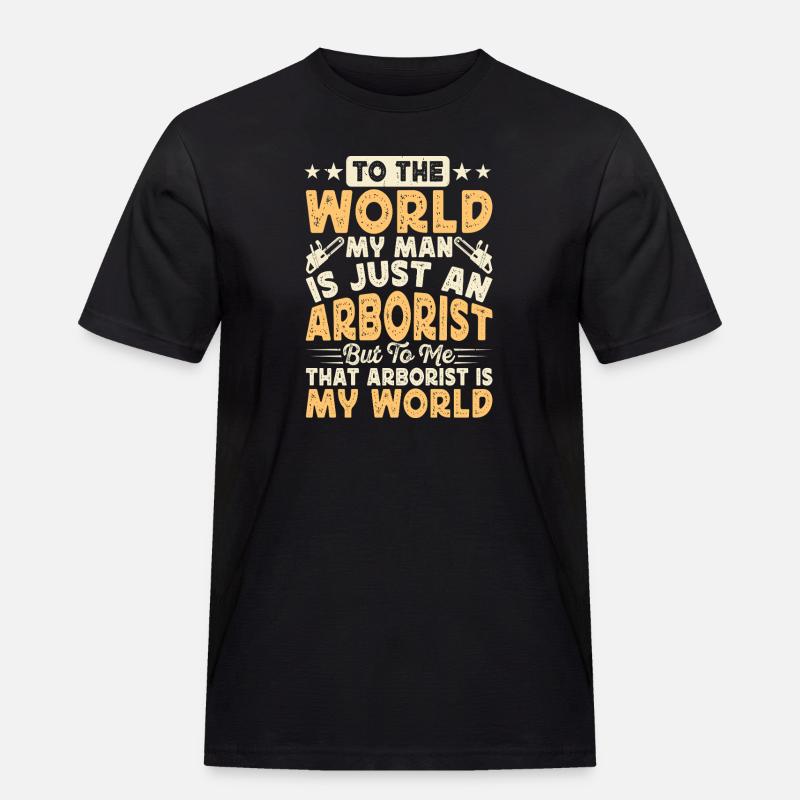 Baumpfleger Holzarbeiter Waldarbeiter Geschenk - Männer Workwear T-Shirt - Schwarz