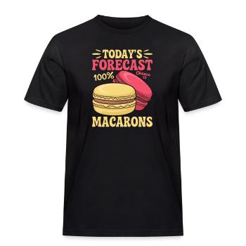 Macaron French Desserts - Men's Workwear T-Shirt - black - Front - AI Model Male 178 light (178cm)