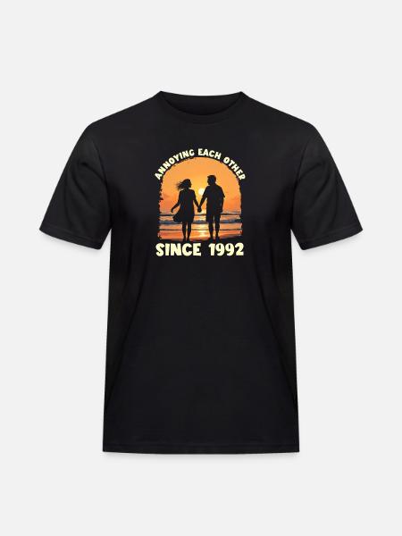Anniversary of mutual harassment since 1992 - Men's Workwear T-Shirt - black