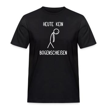 Heute kein Bogenschießen Pfeil Bogen Bogenschütze - Männer Workwear T-Shirt - Schwarz - Vorne - AI Model Male 178 light (178cm)