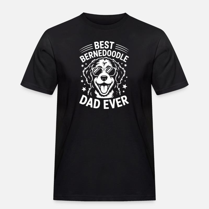 Bernedoodle Spruch Papa Witz Bernedoodle Geschenk - Männer Workwear T-Shirt - Schwarz