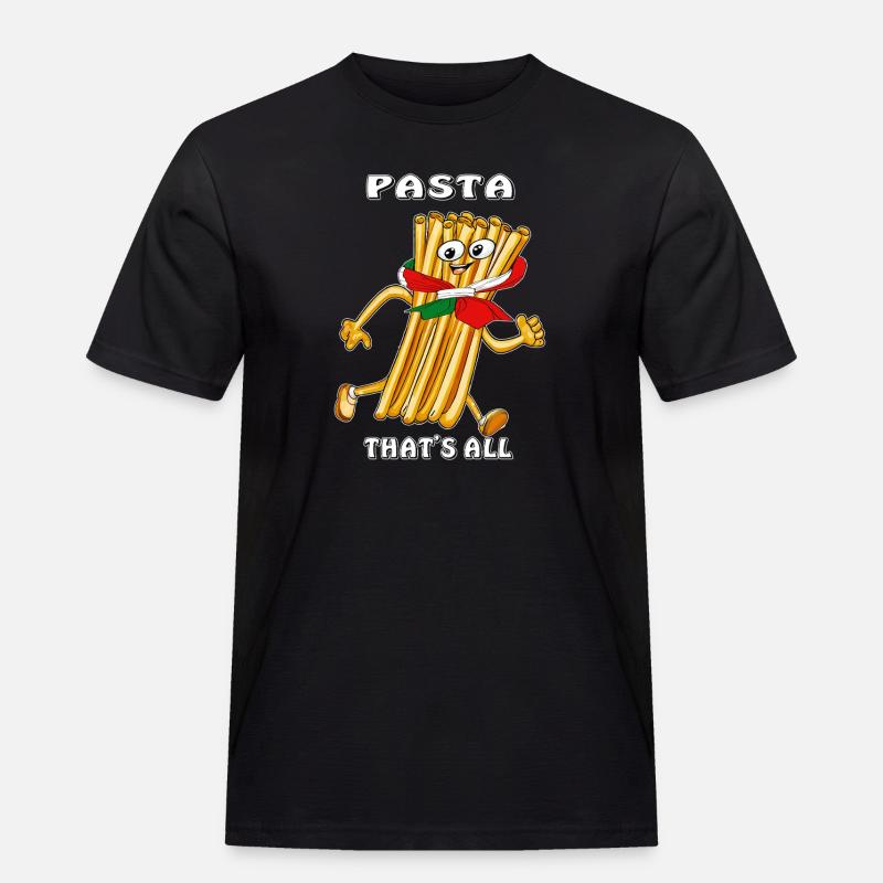 PASTA THAT'S ALL - Männer Workwear T-Shirt - Schwarz