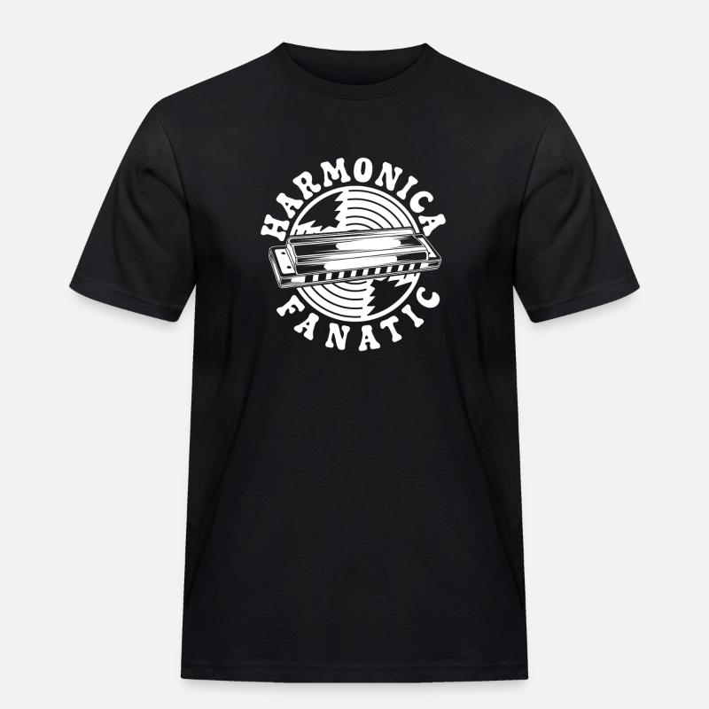 Harmonica Musican Fanatic Harmonica - Men's Workwear T-Shirt - black