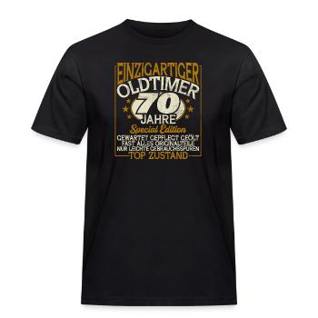 70 Jahre Einzigartiges Klassisches 70.Geburtstag - Männer Workwear T-Shirt - Schwarz - Vorne - AI Model Male 178 light (178cm)