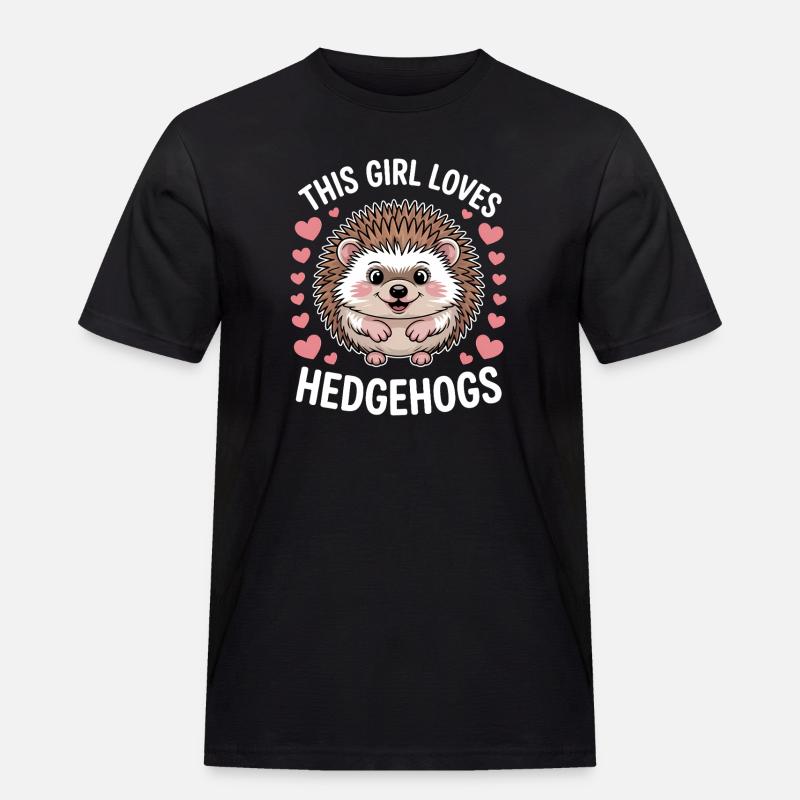 Igel Spruch Mädchen Lustiges Igel Geschenk - Männer Workwear T-Shirt - Schwarz