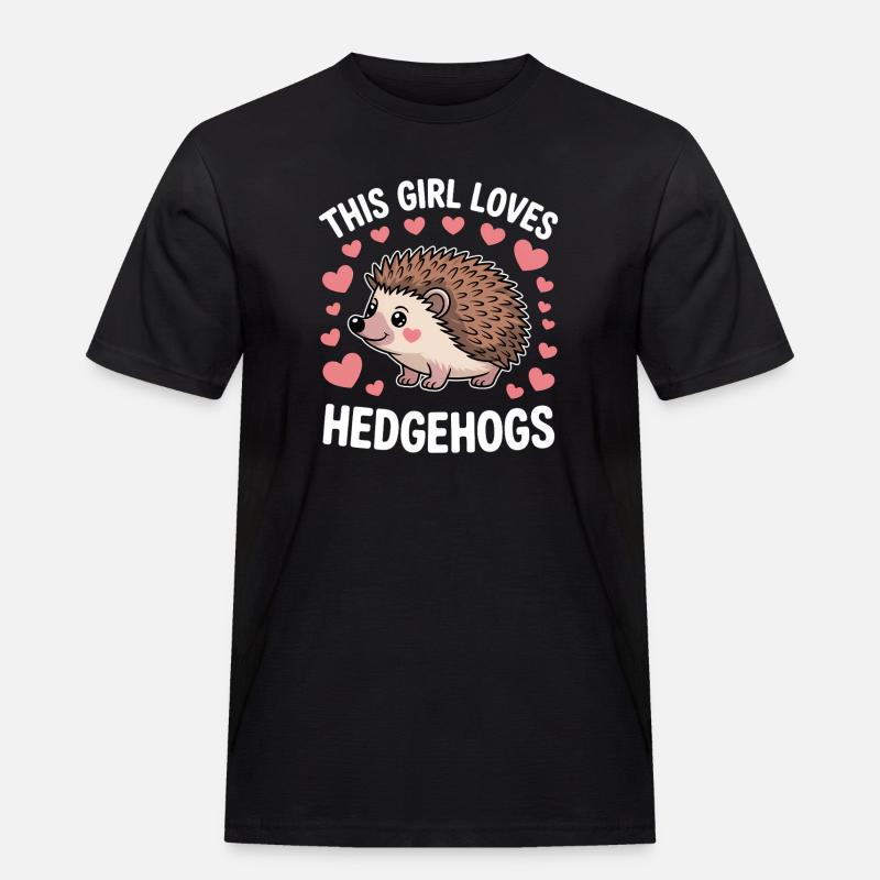 Igel Spruch Mädchen Lustiges Igel Geschenk - Männer Workwear T-Shirt - Schwarz
