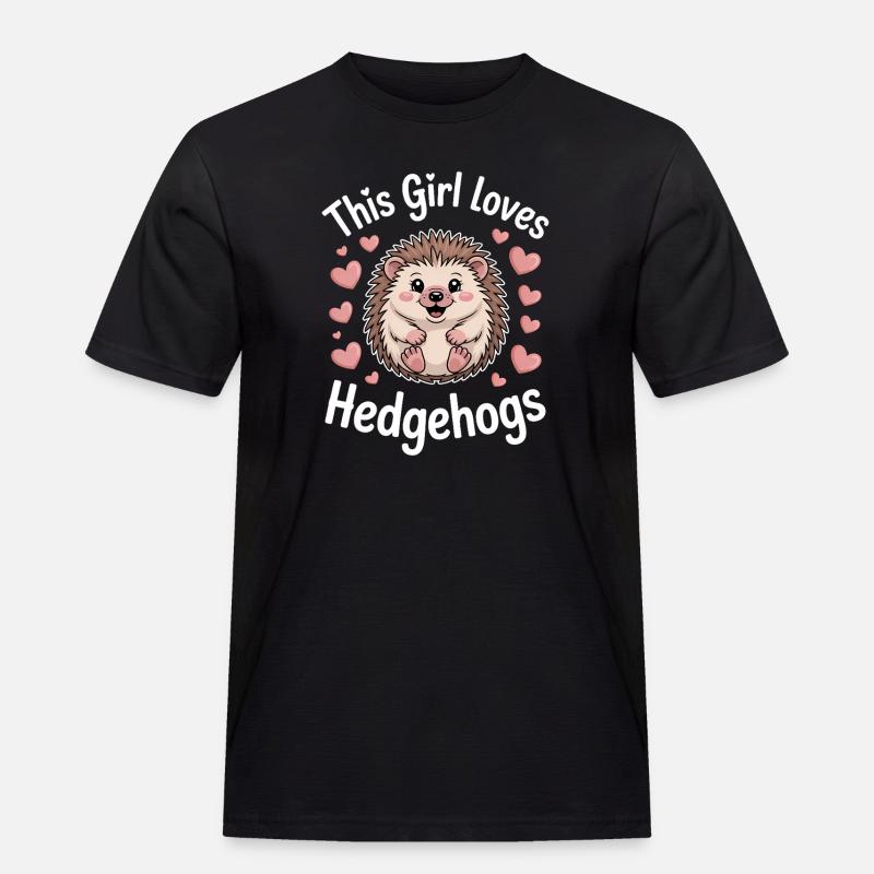 Igel Spruch Lustiges Igel Geschenk - Männer Workwear T-Shirt - Schwarz