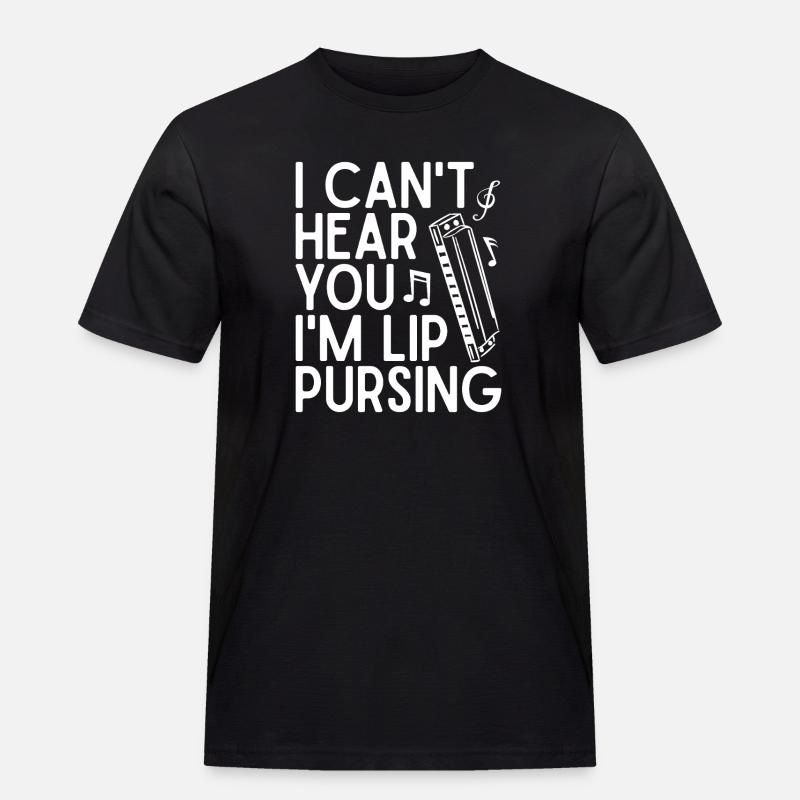 Harmonica Musican Lip Pursing Harmonica - Männer Workwear T-Shirt - Schwarz