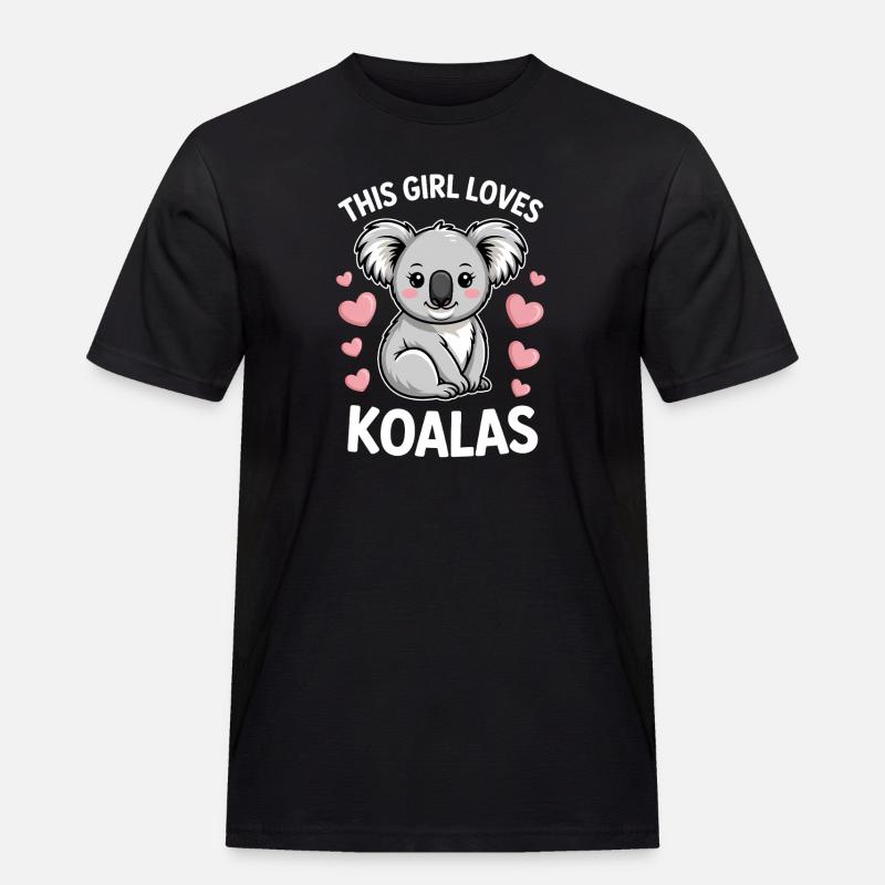Koala Spruch Mädchen Lustiges Koala Geschenk - Männer Workwear T-Shirt - Schwarz